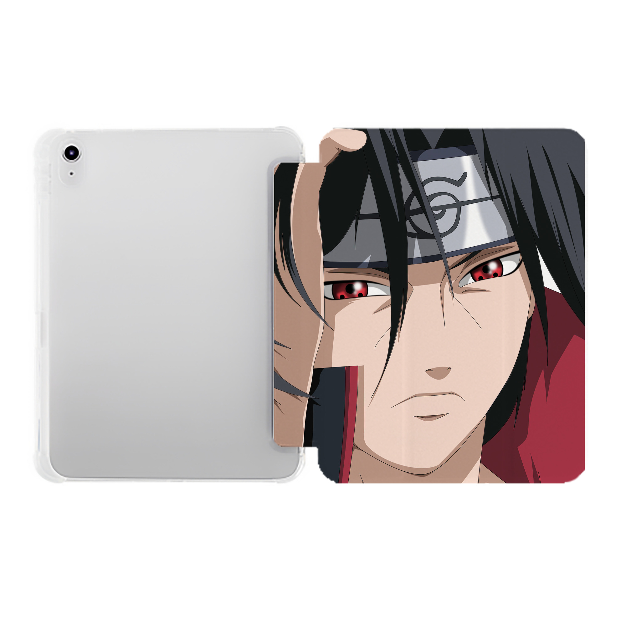 （画像用） NARUTO -ナルト- NARUTO -ナルト- 疾風伝 IPad ケース ペン収納付き 三つ折りスタンド PUレザー×シリコン 対応機種9.5/10.5/10.9インチ
